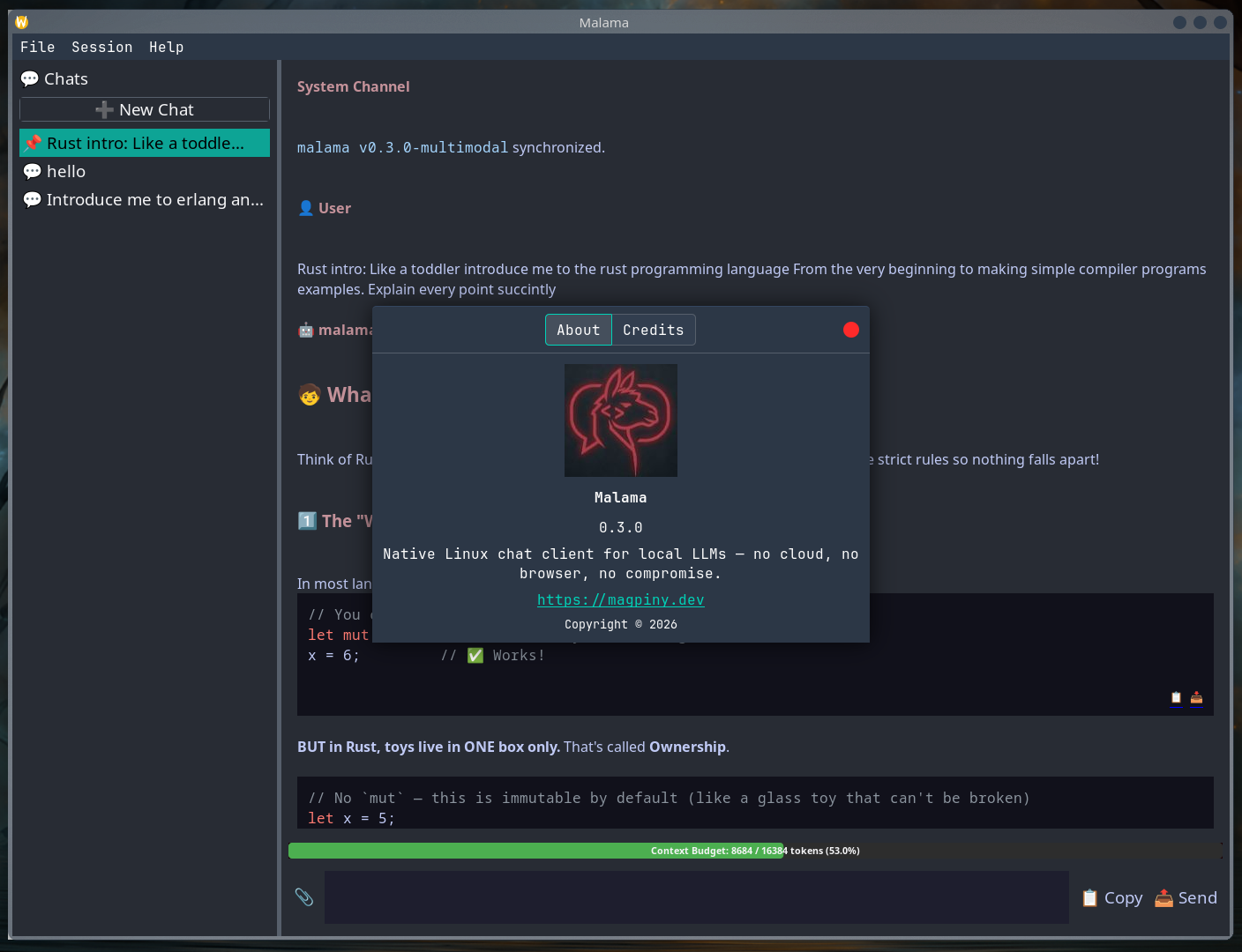 About Malama Interface