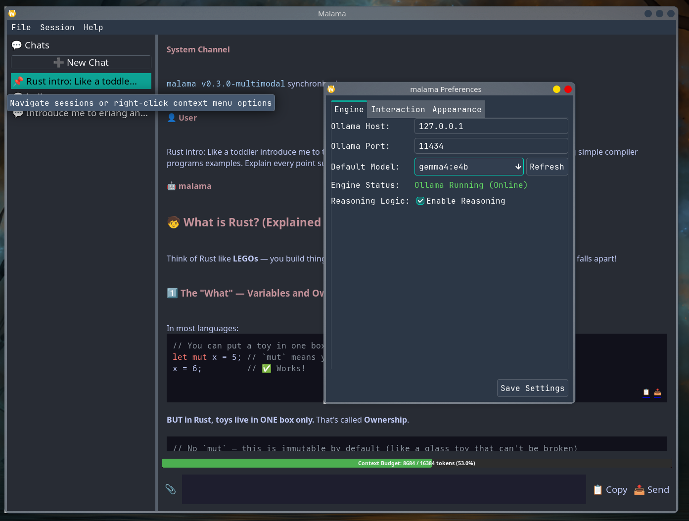 Engine Tuning Interface