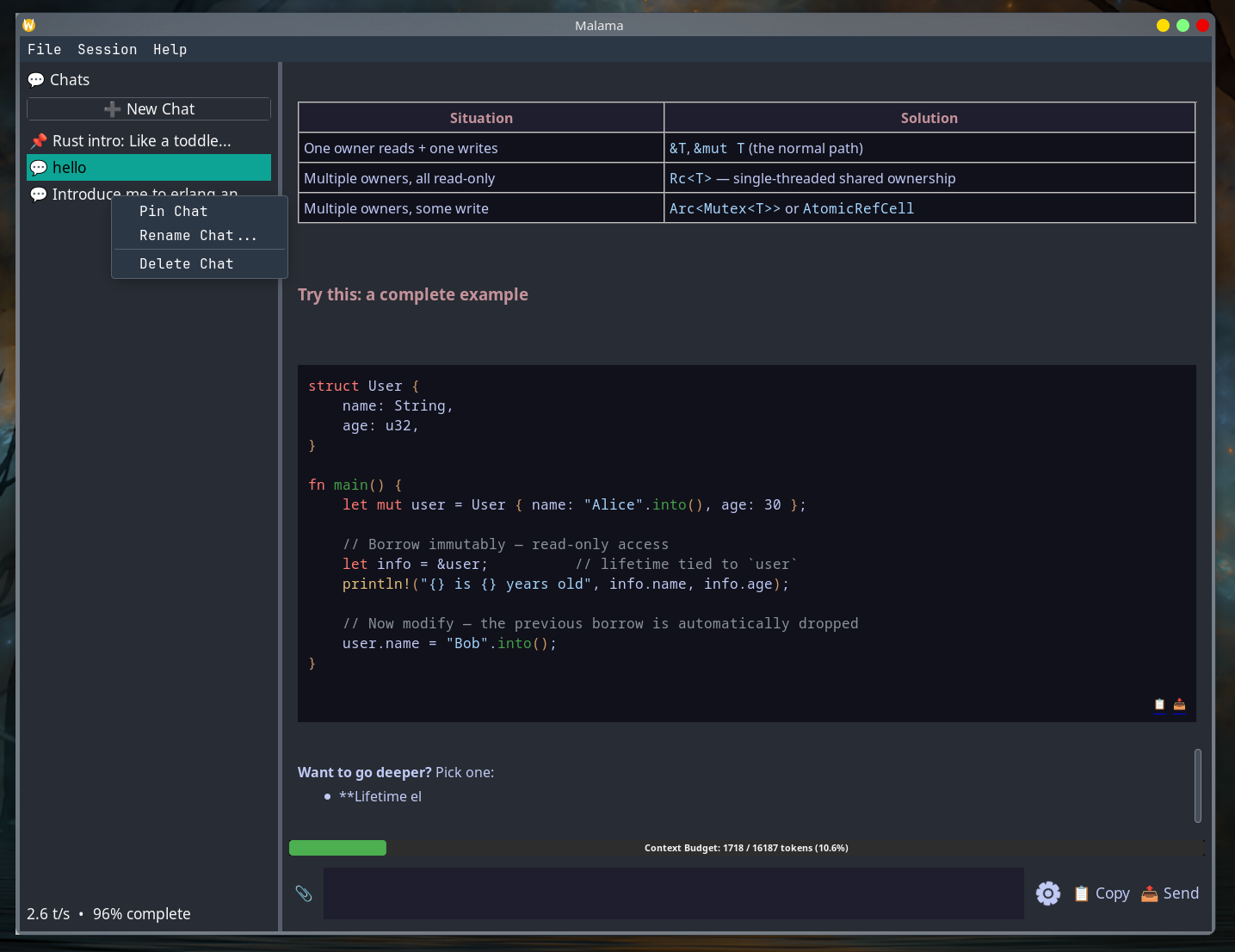 Malama Desktop Workspace